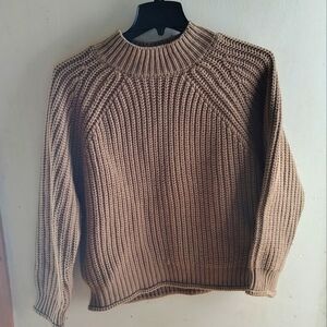 Ms Maggie X Large Light Brown Tan Pullover Knit Sweater Warm Heavyweight Womens